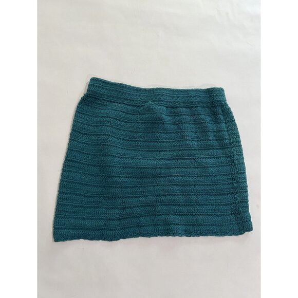 Euonia Knit Mini Skirt in Blue - Picture 2 of 3